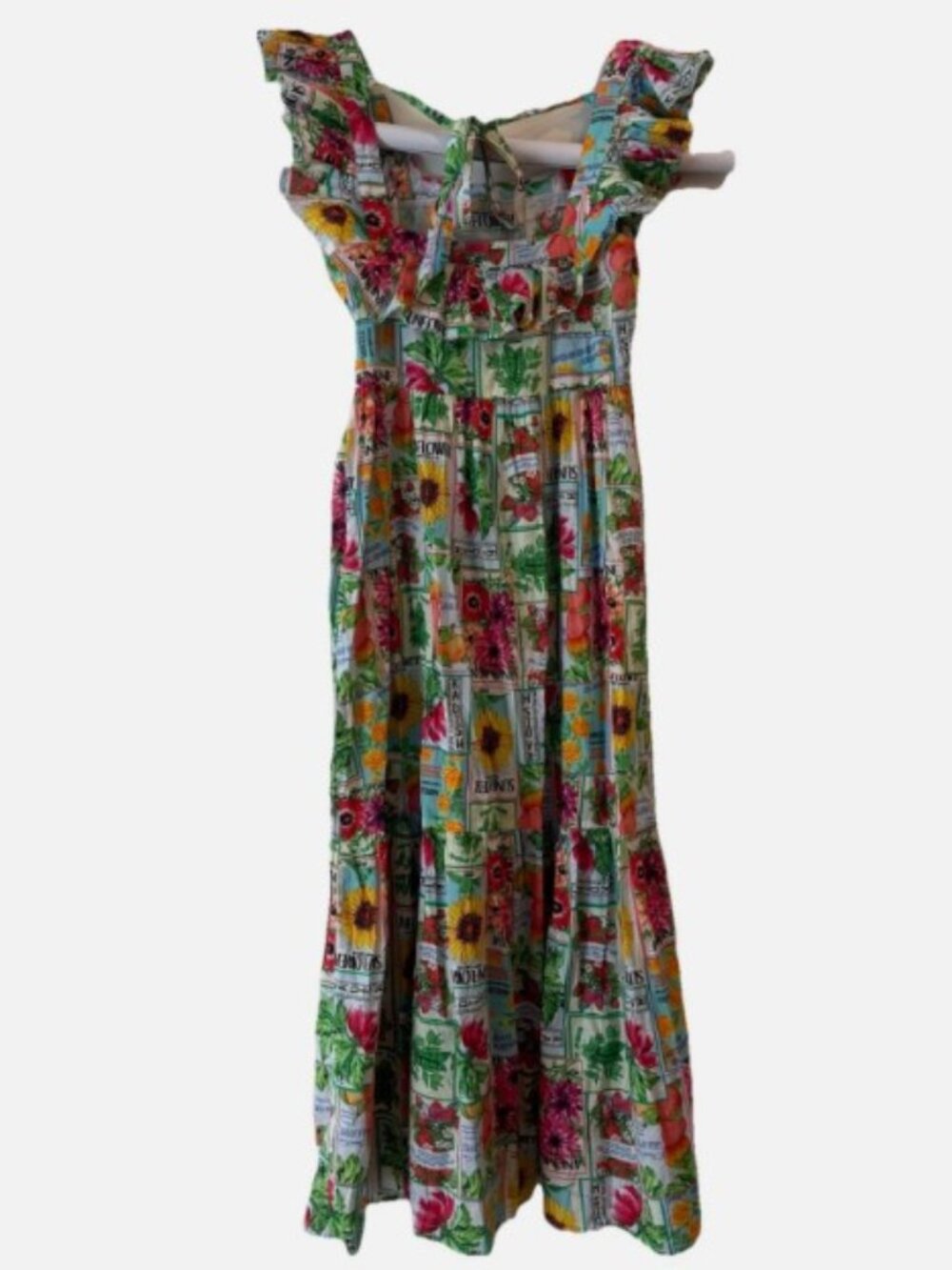 Nobody's Child Cassidy Midi Beach Dress in Seed Packet Print Size 8 - Picture 3 of 8